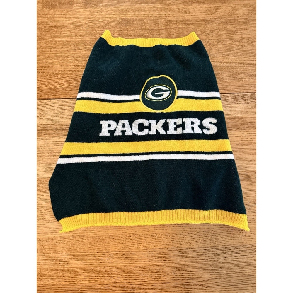 Green Bay Packers NFL Dog Sweater Warm & Cozy Knit With NFL Team Logo Wisconsin
